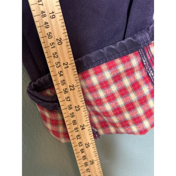 VTG LL Bean Women's 14 Flannel-Lined Purple Cropped Cargo Jeans - Picture 5 of 10